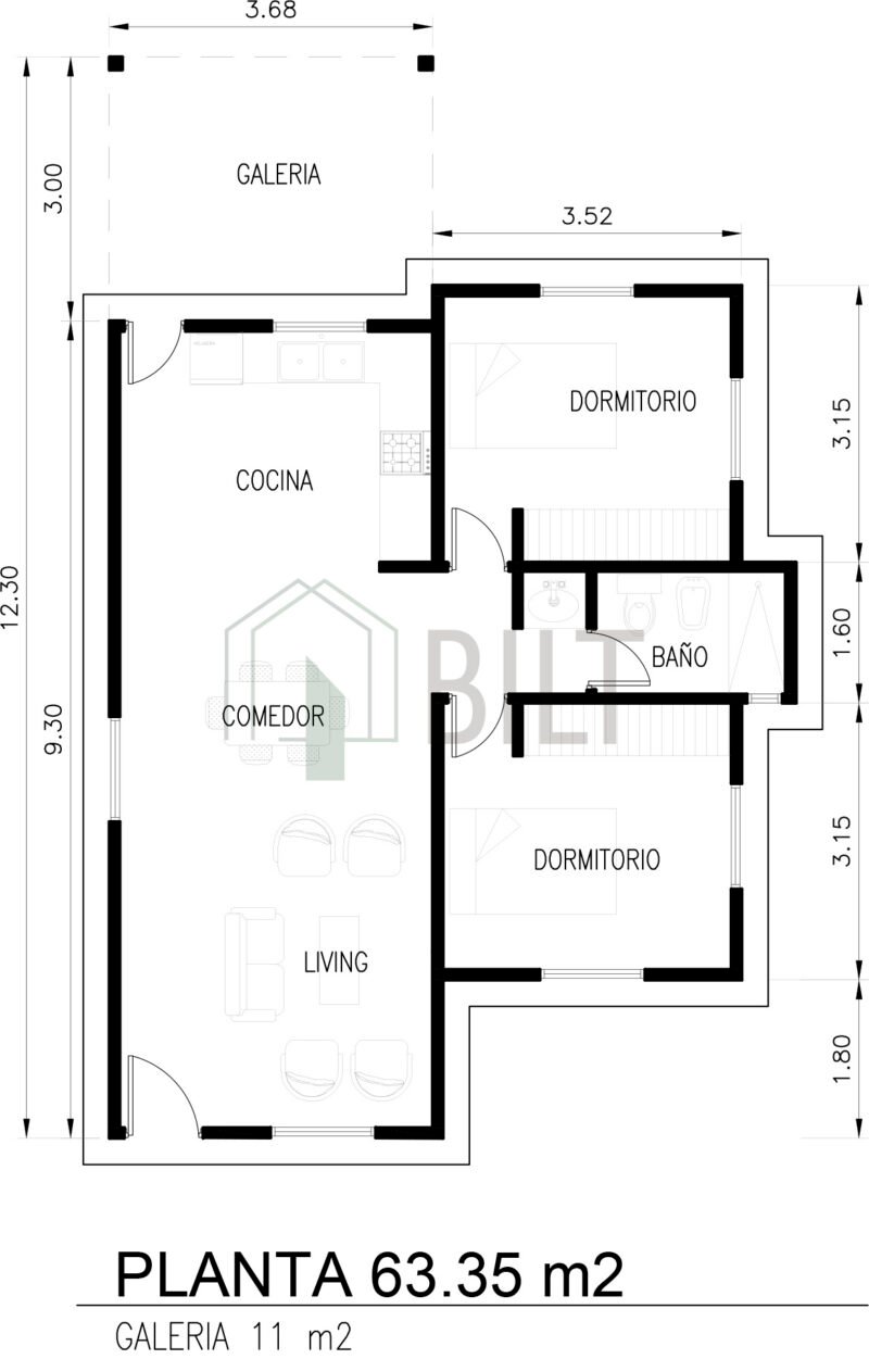 Vivienda 74.35 m2 - Imagen 2