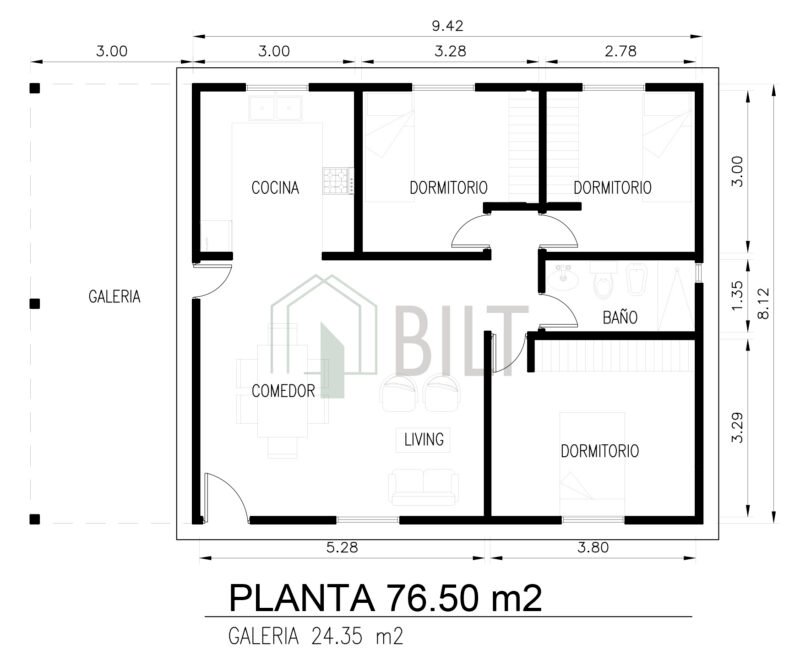 Vivienda 100.85 m2 - Imagen 2