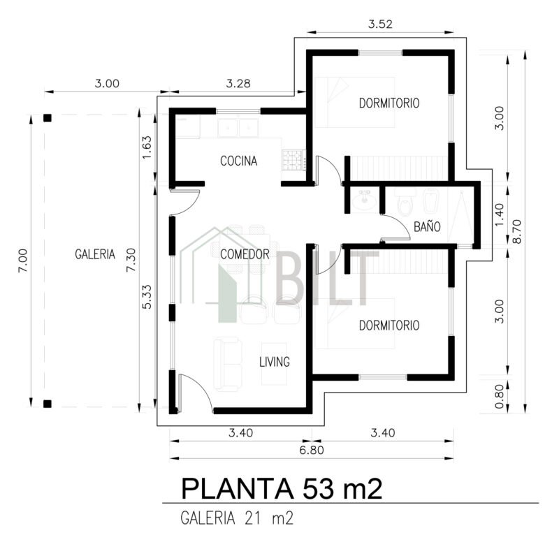 Cabaña 74 m2 - Imagen 2